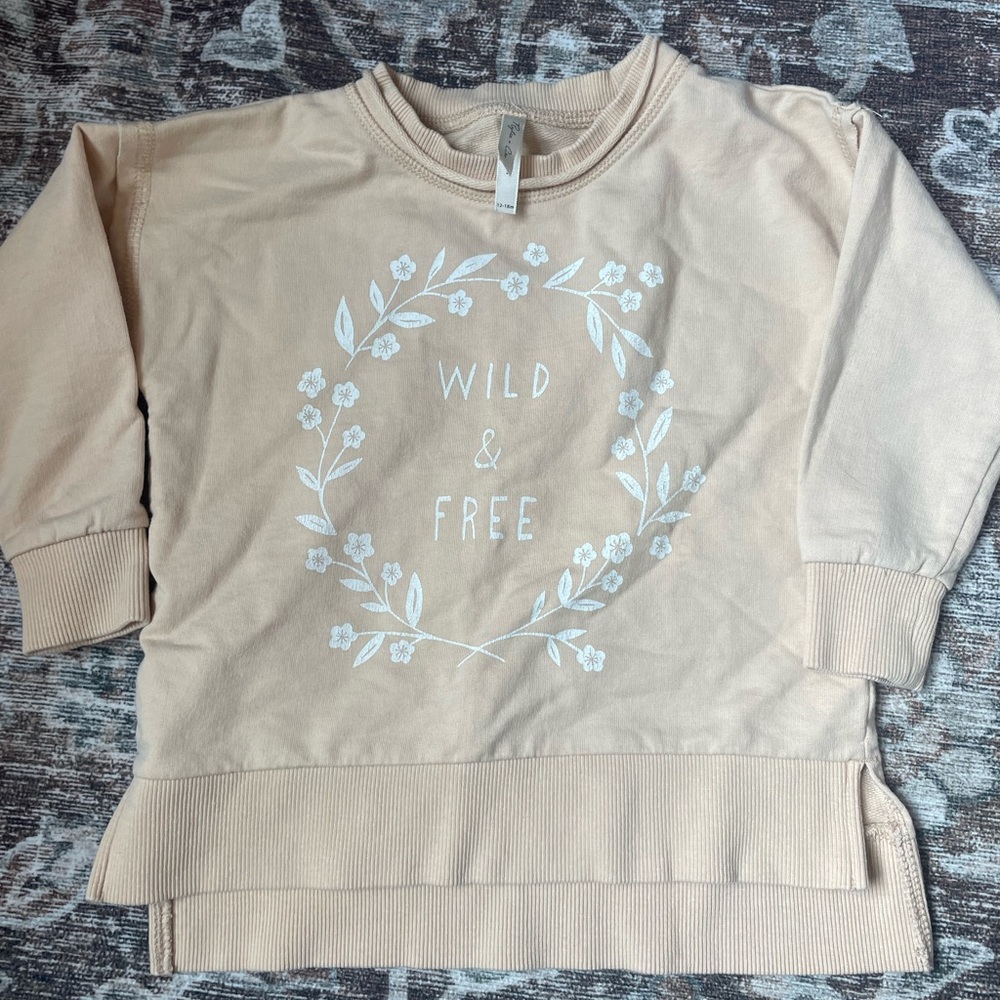 Rylee + Cru Cream 'Wild & Free' Kids Sweatshirt